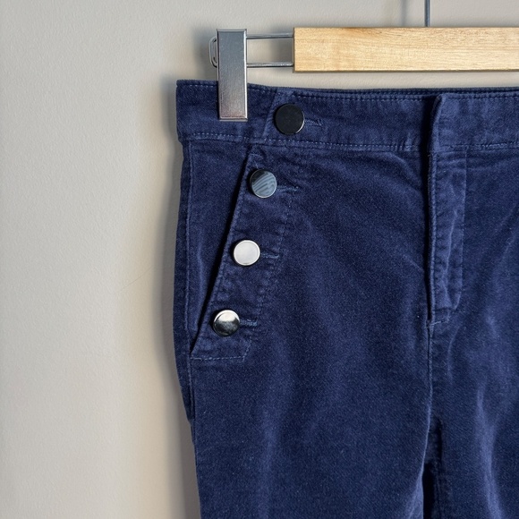 LOFT Women's Velvet Mariner Skinny Pants Deep Space Blue Size 25 Stretch‎ Ankle - Picture 3 of 13